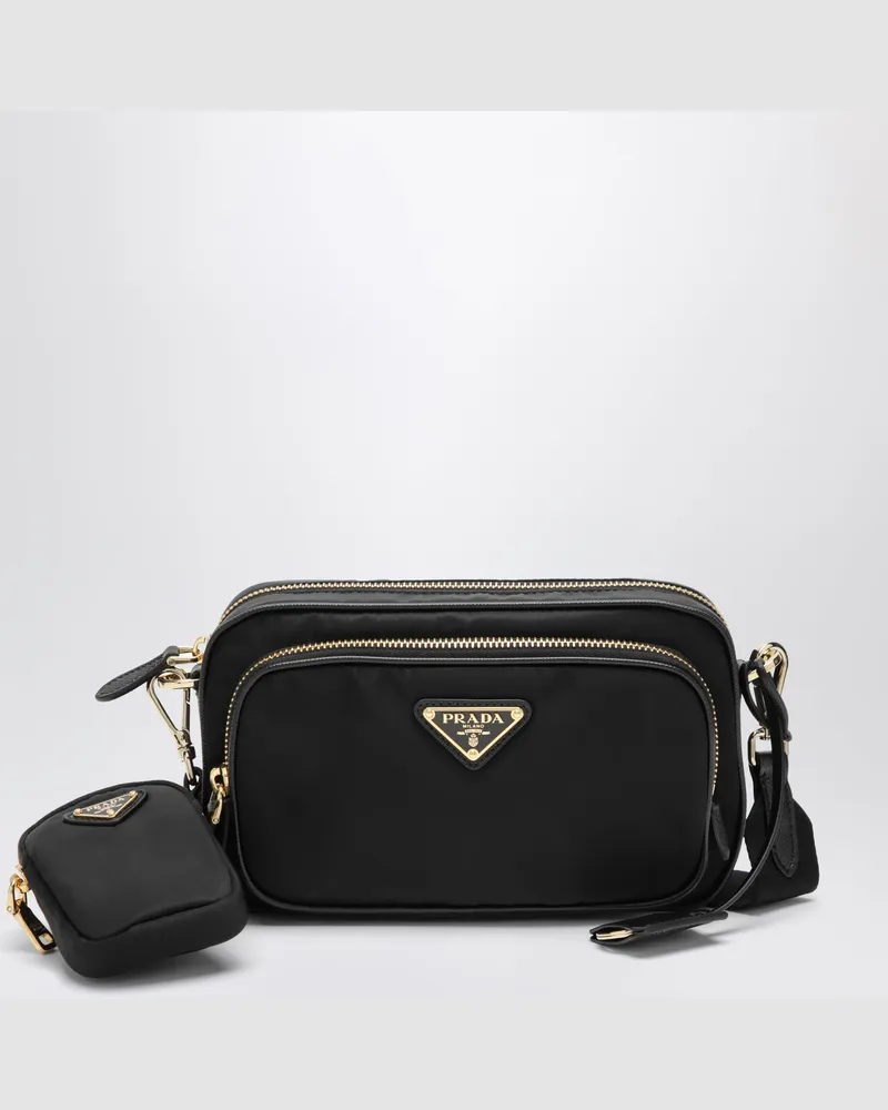 Prada Schwarze Re-Nylon Umhängetasche Black