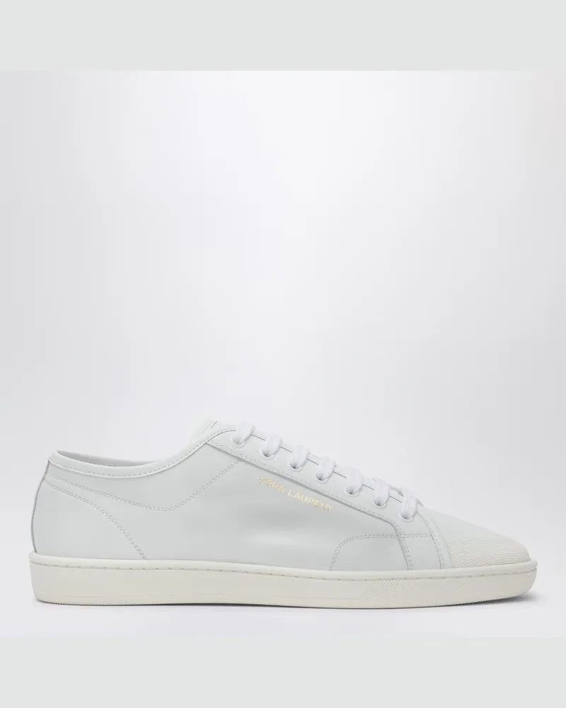 Saint Laurent Weiße Leder-Sneaker GYM White