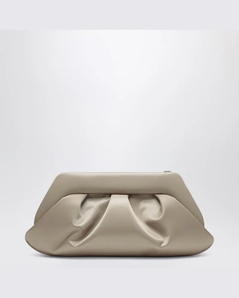 THEMOIRÈ Elfenbein Satin Clutch Emera Weiß
