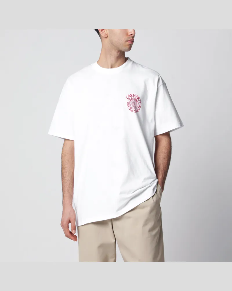 Carhartt WIP T-Shirt S/S Spirals aus Bio-Baumwolljersey in Weiß White