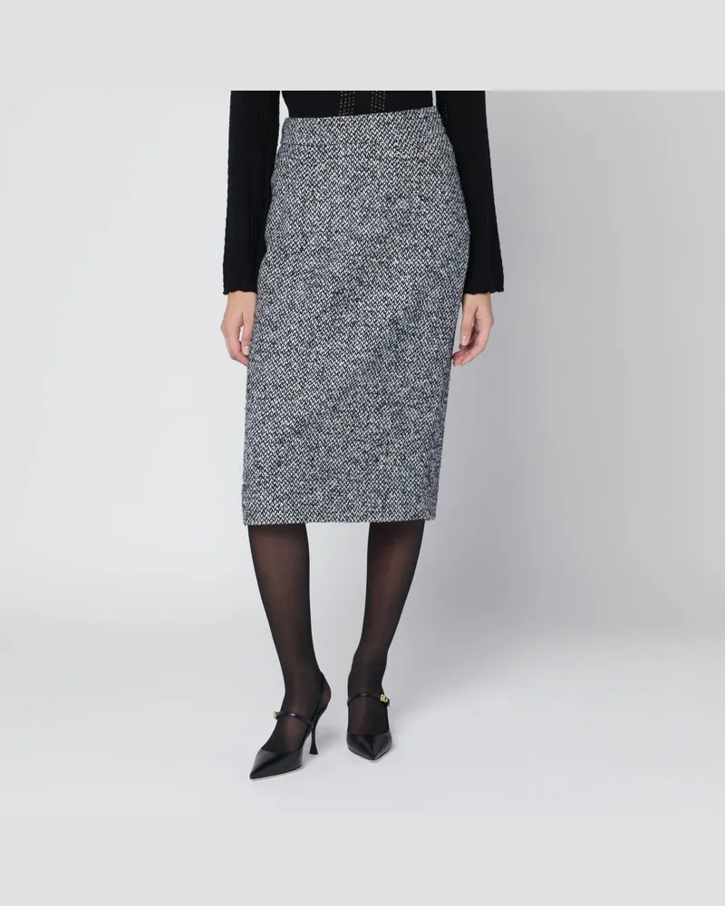 Dolce & Gabbana Bleistiftrock aus gesprenkelter Wollmischung Mehrfarbig