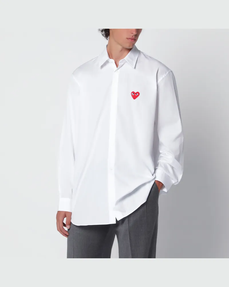 Comme des Garçons Weißes Baumwollhemd White