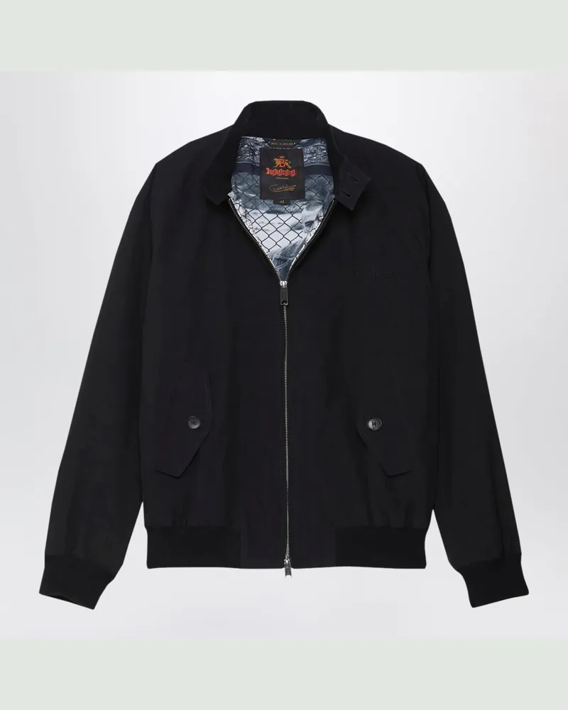 Baracuta Schwarze G9 Gavin Watson Jacke mit bedrucktem Futter Black