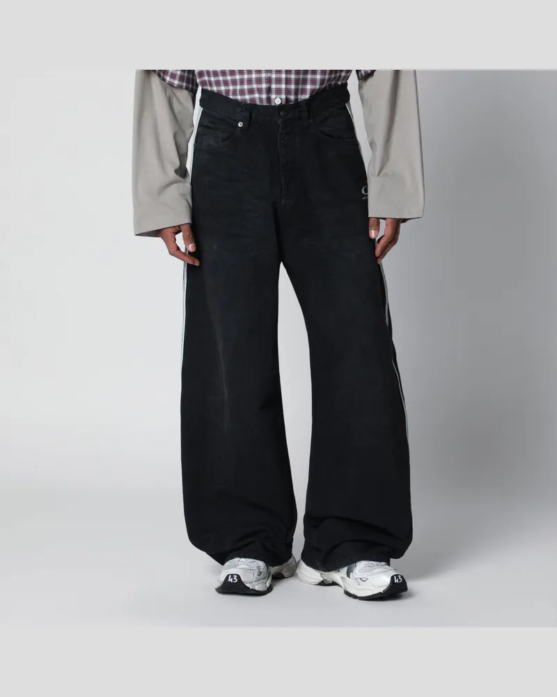 Balenciaga Denimhose mit dunkelbraunen und schwarzen Details Brown