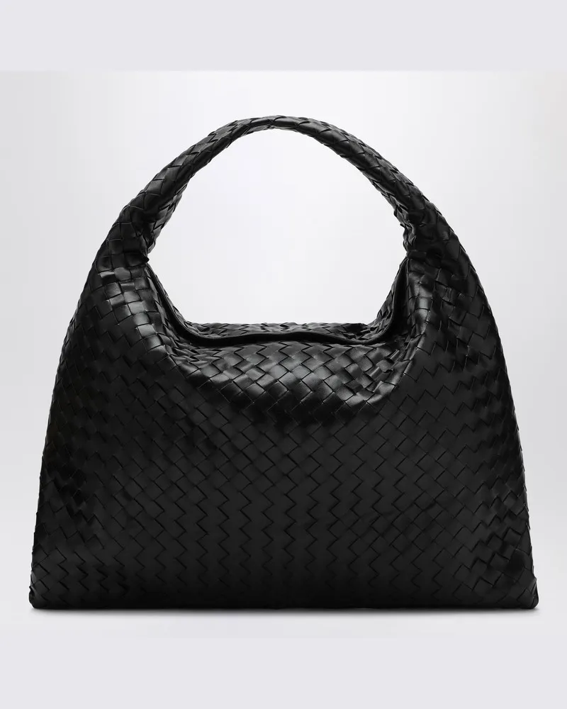Bottega Veneta Große schwarze Schultertasche Hop Schwarz