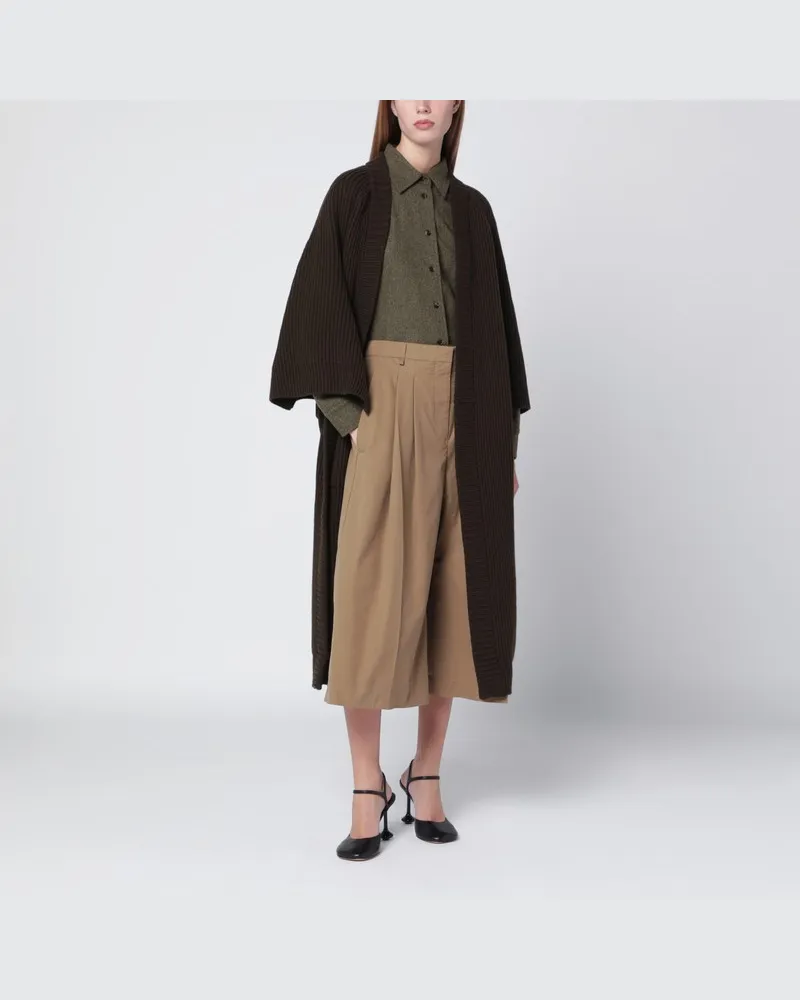 Max Mara Moosgrüner Cardigan aus Wolle und Kaschmir Grün