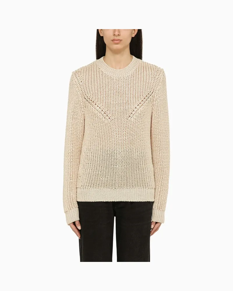 Isabel Marant Ecrufarbener Pullover mit Rundhalsausschnitt aus recyceltem Polyester Mehrfarbig