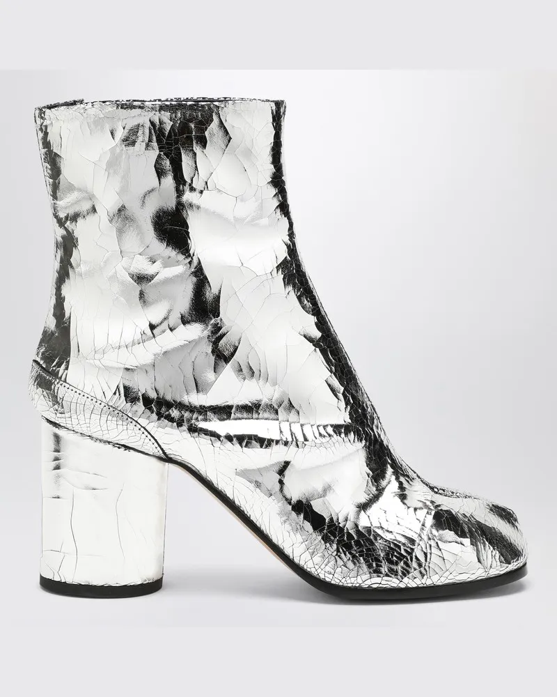 Maison Margiela Tabi gebrochener Spiegel silberner Stiefel Metallisch