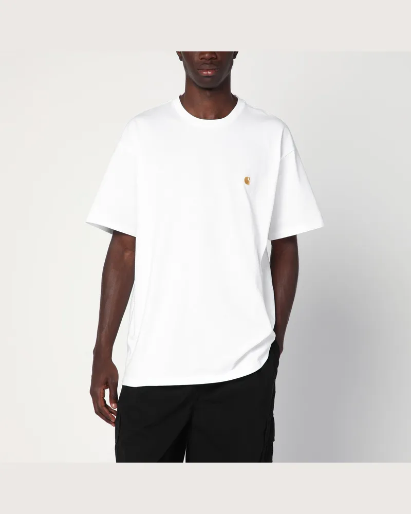 Carhartt WIP Weißes S/S Chase T-Shirt aus Baumwolle White