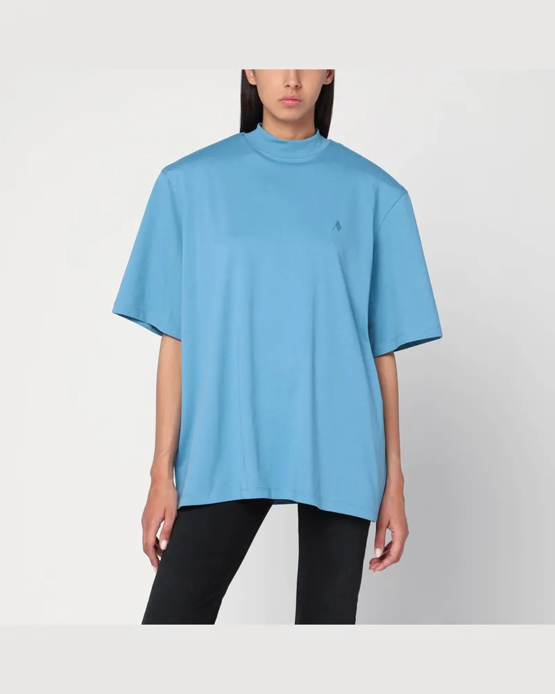 ATTICO Hellblaues T-Shirt aus Baumwolle Hellblau