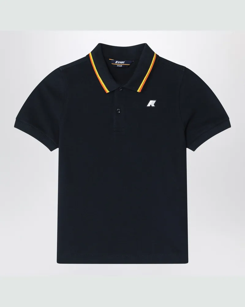 K-Way Jude Polo in Blau aus Piqué-Baumwolle 