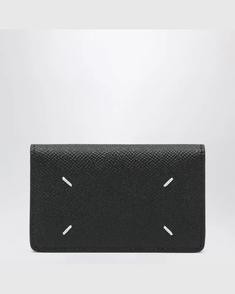Maison Margiela Schwarzes Four Stitches Kartenetui Black