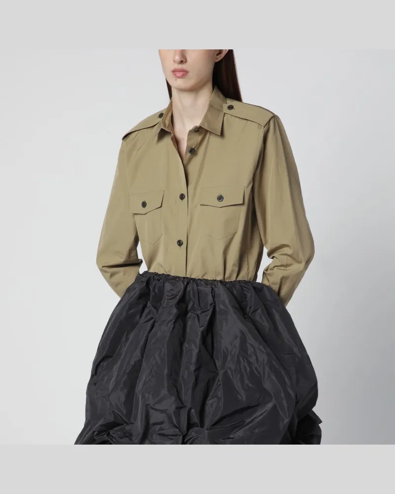 Prada Baumwollhemd in Kittbeige Grau