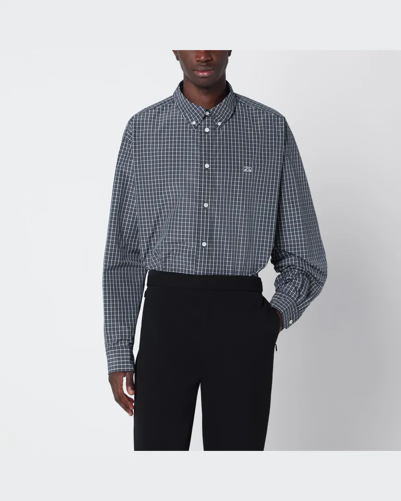 Loewe Schwarzes und weißes Funktionshemd aus Baumwolle Black