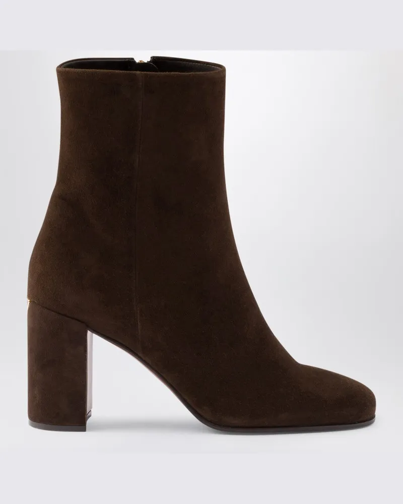 Prada Dunkelbrauner Stiefel aus Wildleder Braun
