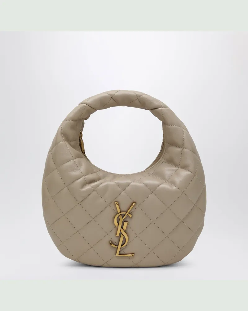 Saint Laurent Beige Icarino Tasche aus gestepptem Nappaleder Beige