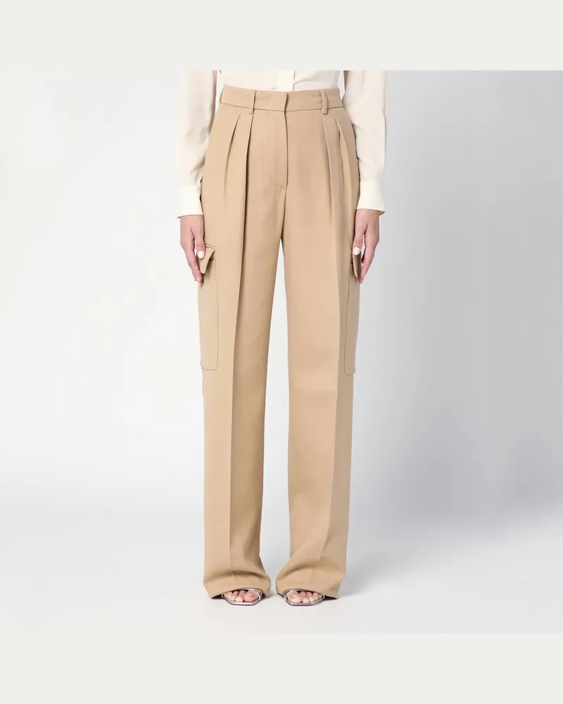 SPORTMAX Karamellfarbene Cargohose Blau
