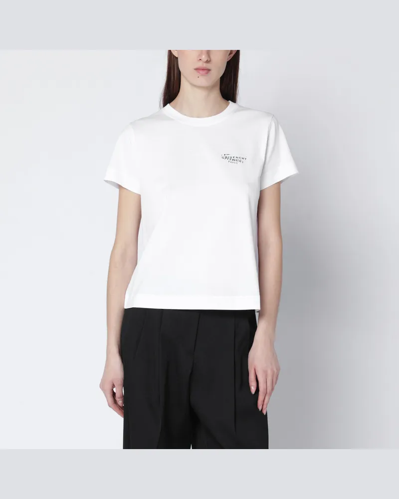 Givenchy Weißes T-Shirt mit Logoprint White