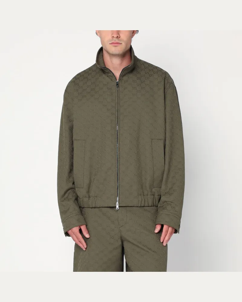 Gucci Grüner Waldbomber aus GG-Stoff Grün