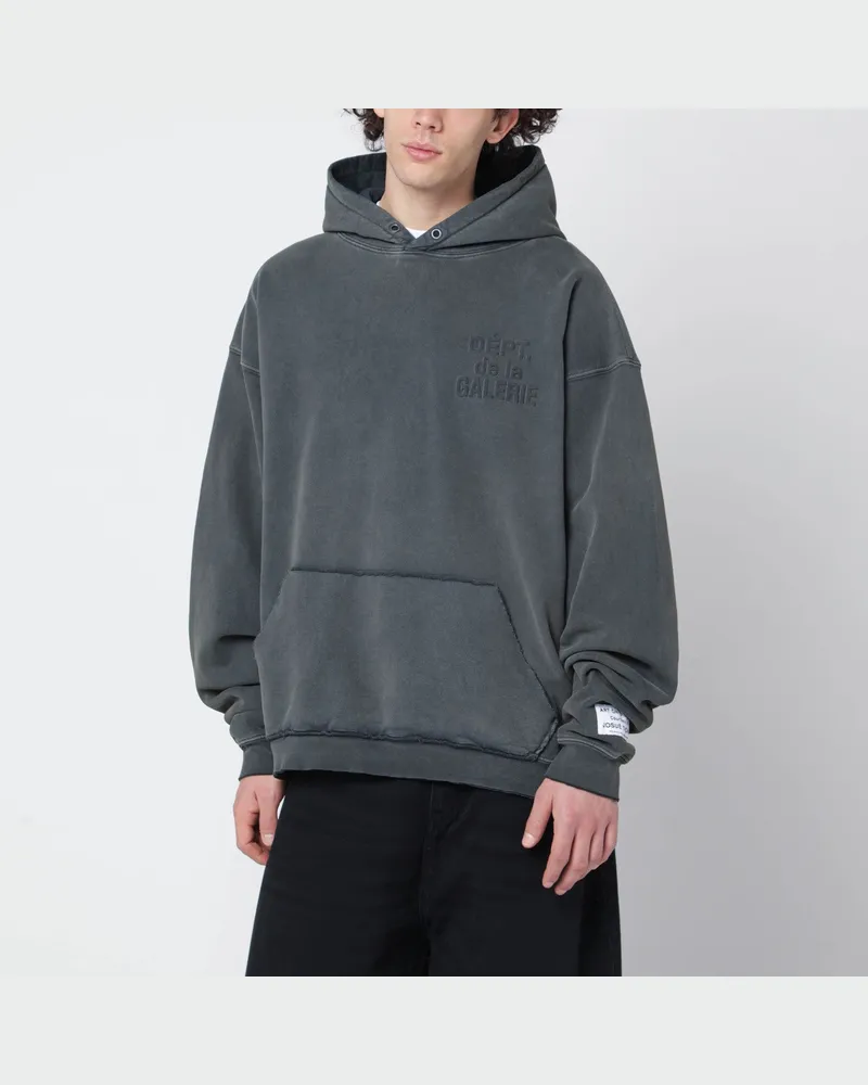 GALLERY DEPT. Graphitgraues Sweatshirt mit Relief-Logo 