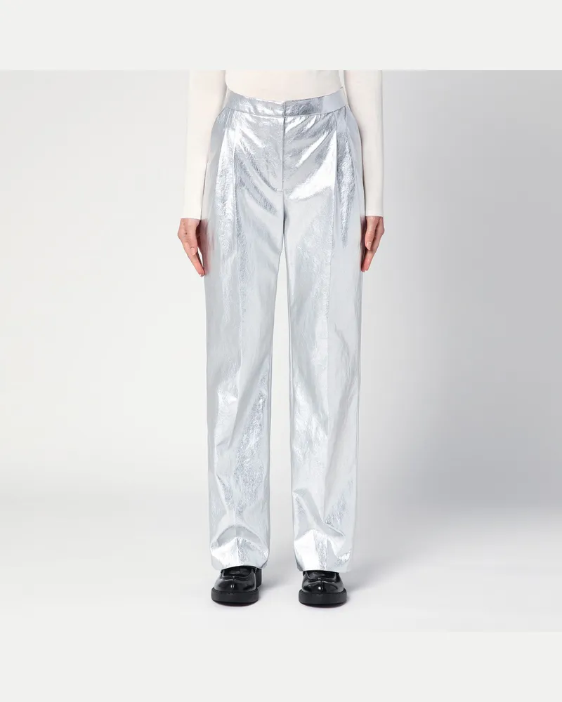 The Garment Weite silberne Hose Andy Metal