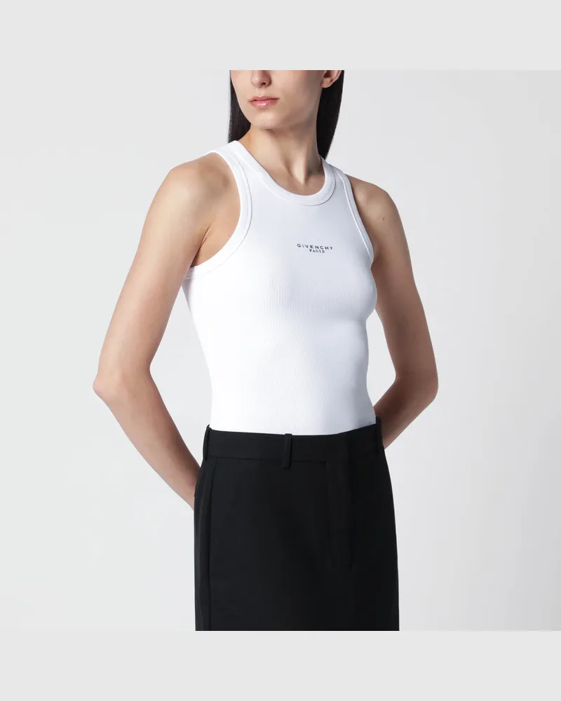 Givenchy Weißes Slim-Fit-Tanktop mit Logo White