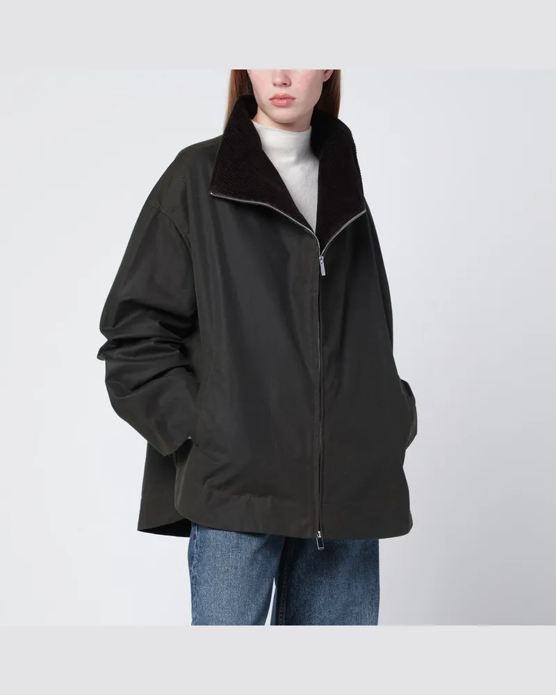 Totême Waldgrüne Country-Jacke mit Reißverschluss Green