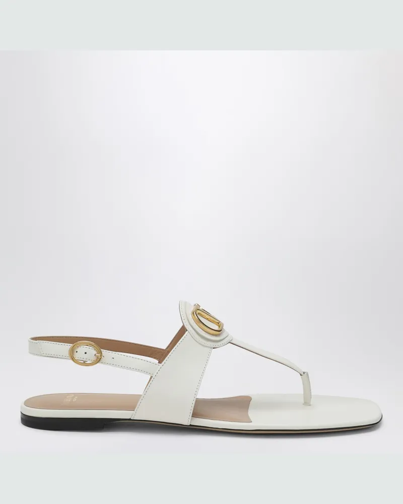 Valentino Garavani VLogo Signature Zehensandalen in Elfenbein White