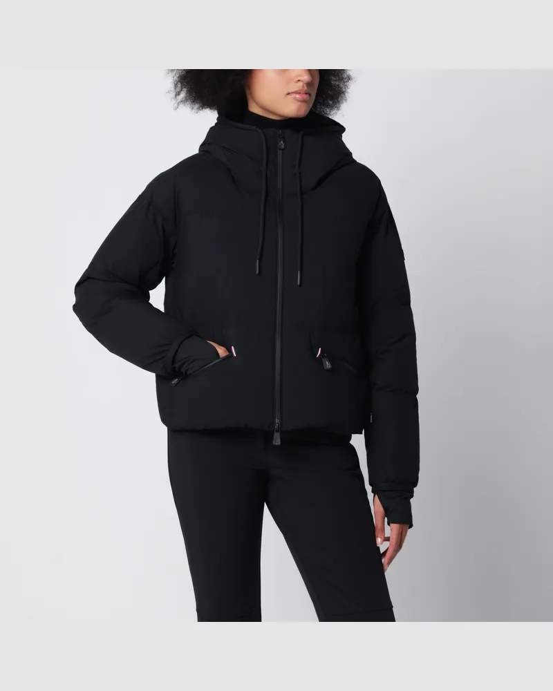 Moncler Allesaz schwarze wattierte Skijacke Black