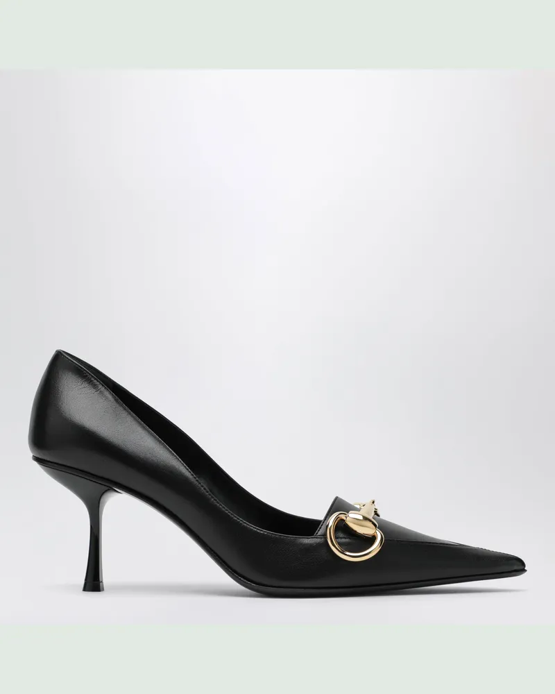 Gucci Pumps Boulevard aus glänzendem Leder in Schwarz Black