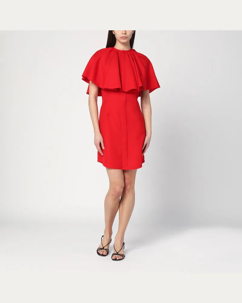 AMI Paris Minirotes Kleid aus Wolle Rot