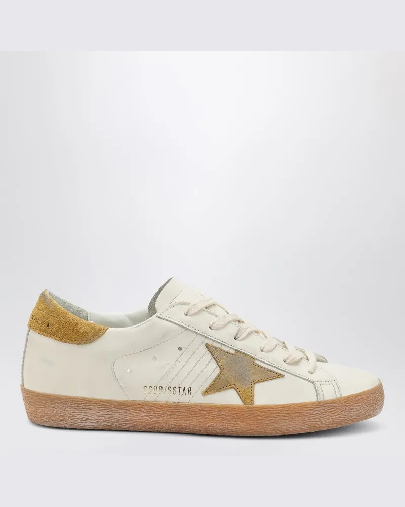 Golden Goose Weiß/Ocker Super-Star Sneaker Weiß