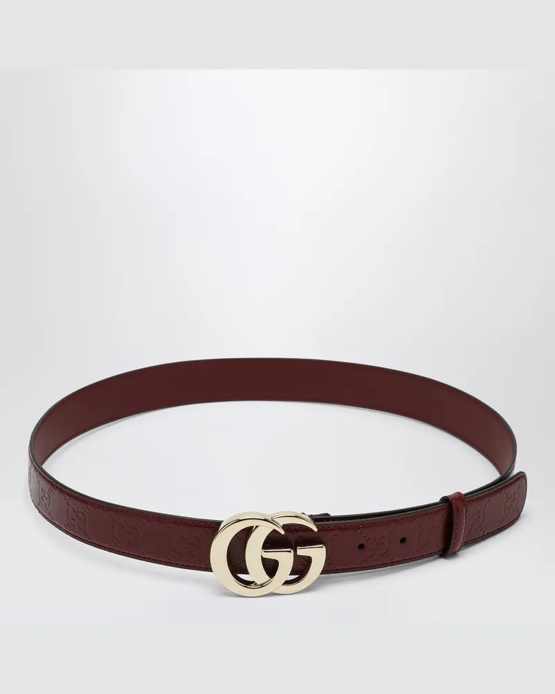 Gucci Gürtel GG Milano Rosso Ancora aus Leder Red