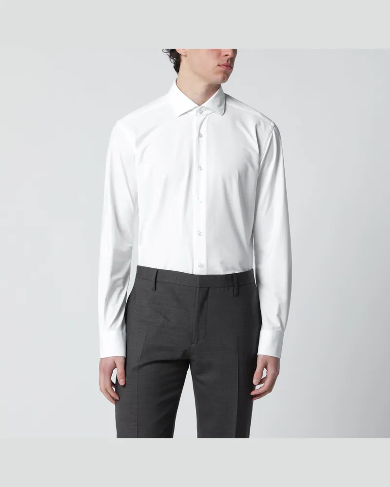 XACUS Weißes Active-Hemd aus Twill White