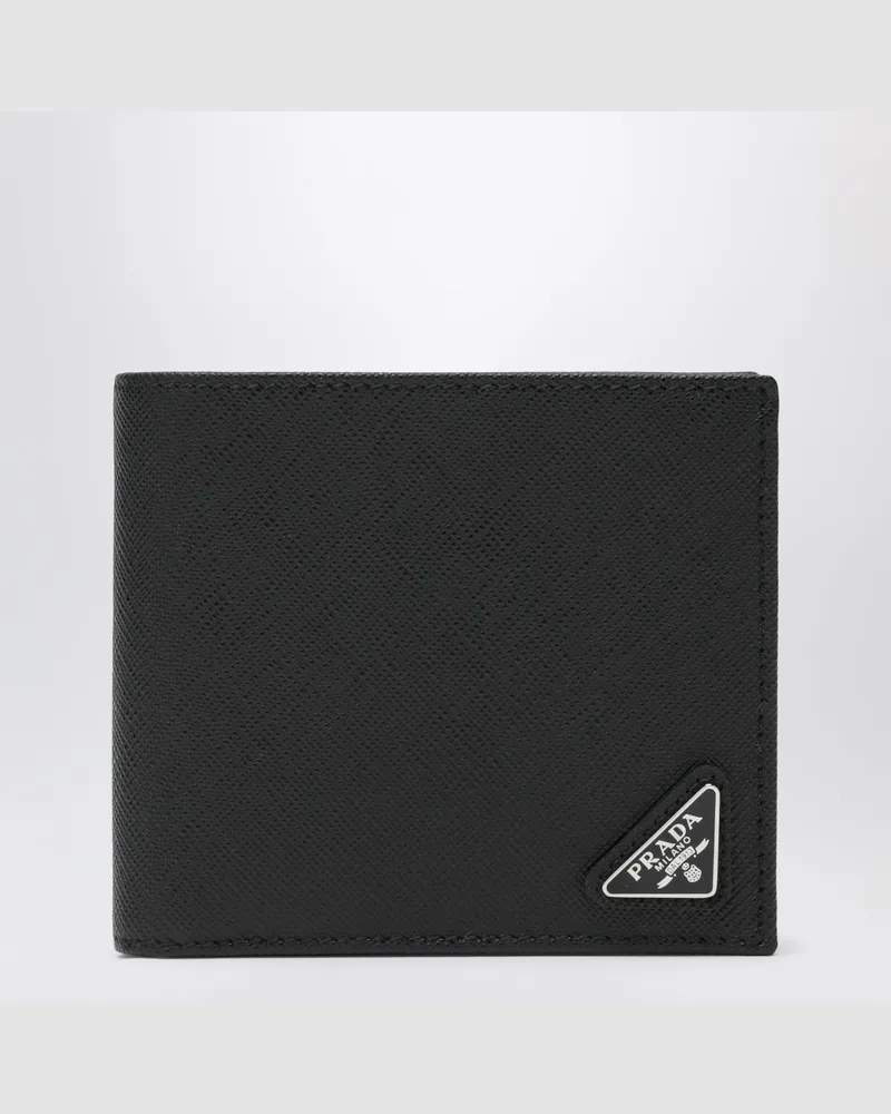Prada Schwarzes Portemonnaie aus Saffiano Black