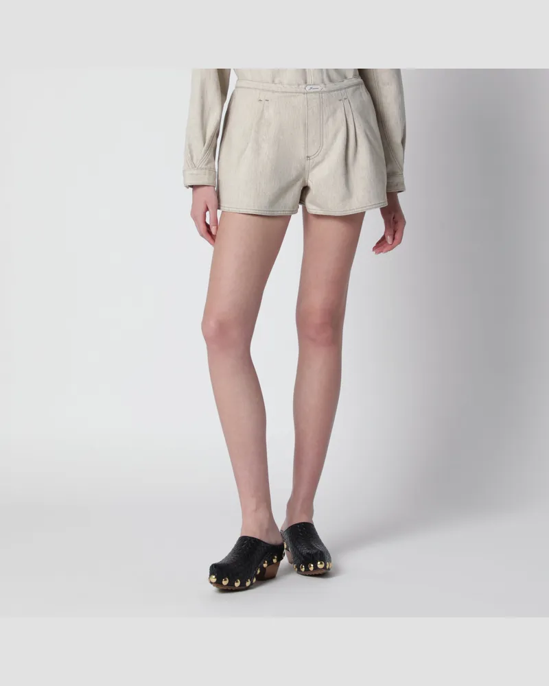 Jacquemus Beige Shorts aus Denim Amelo-de-Nîmes Beige