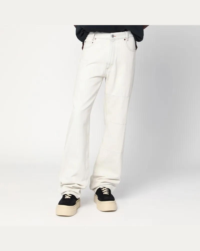 Maison Margiela Jeans weiß mit Flicken Weiß