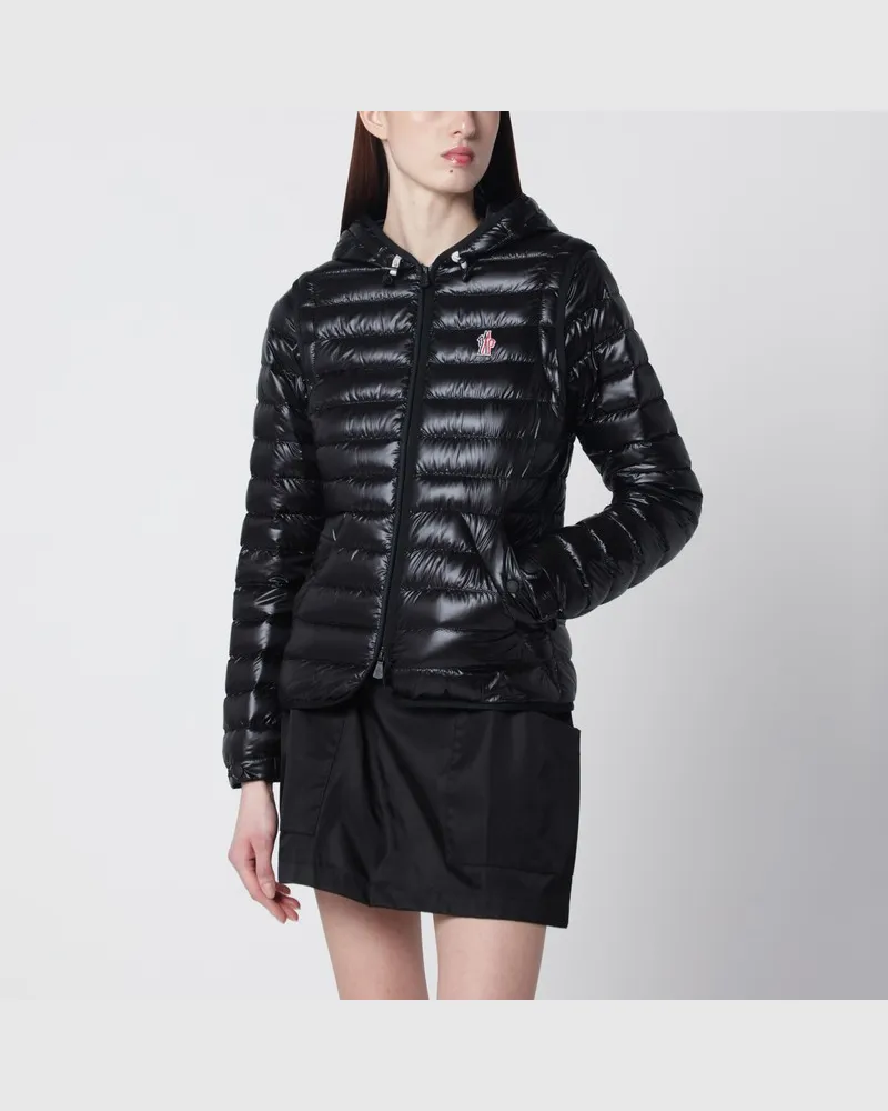 Moncler Karura kurze transformierbare Daunenjacke schwarz Schwarz