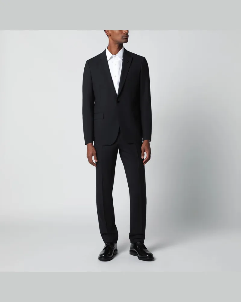 LARDINI Blauer einreihiger Anzug aus Wollmischung 