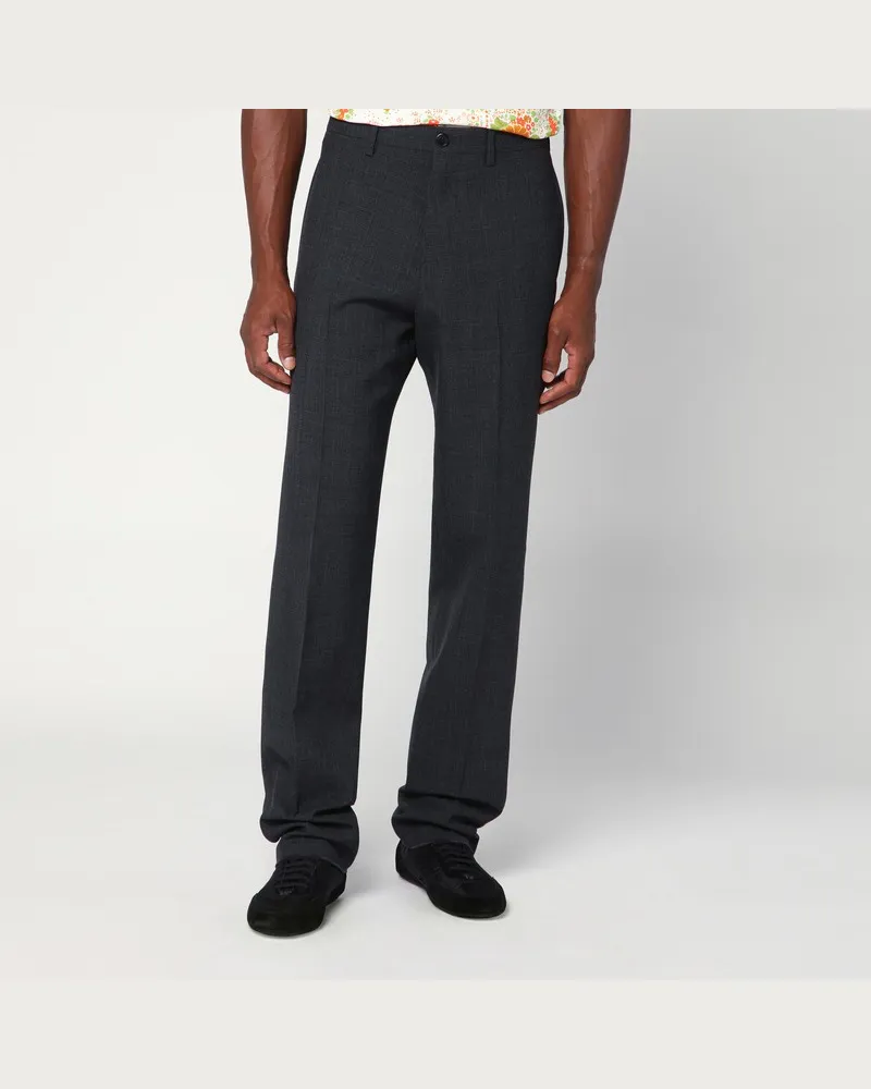 Prada Anthrazitgraue Wollhose Grau