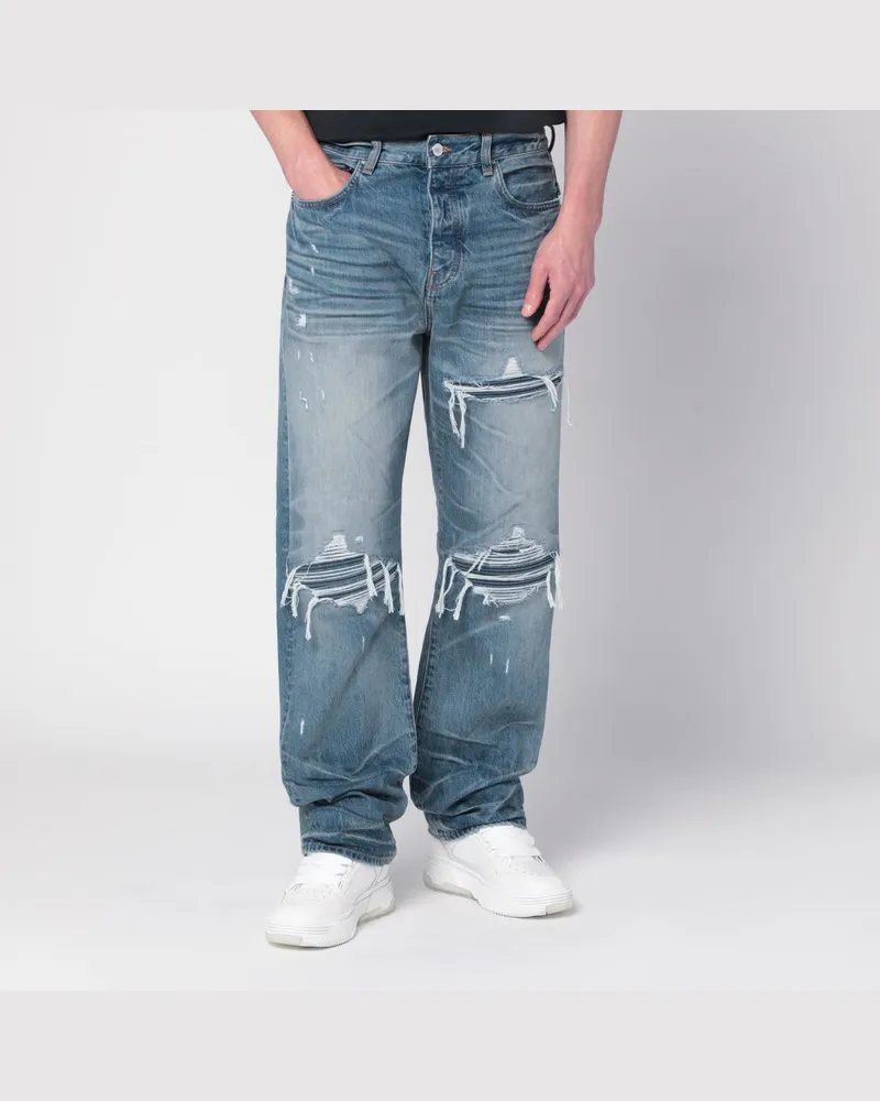 Amiri Jeans mit Rissen Honeycomb Indigo Blau