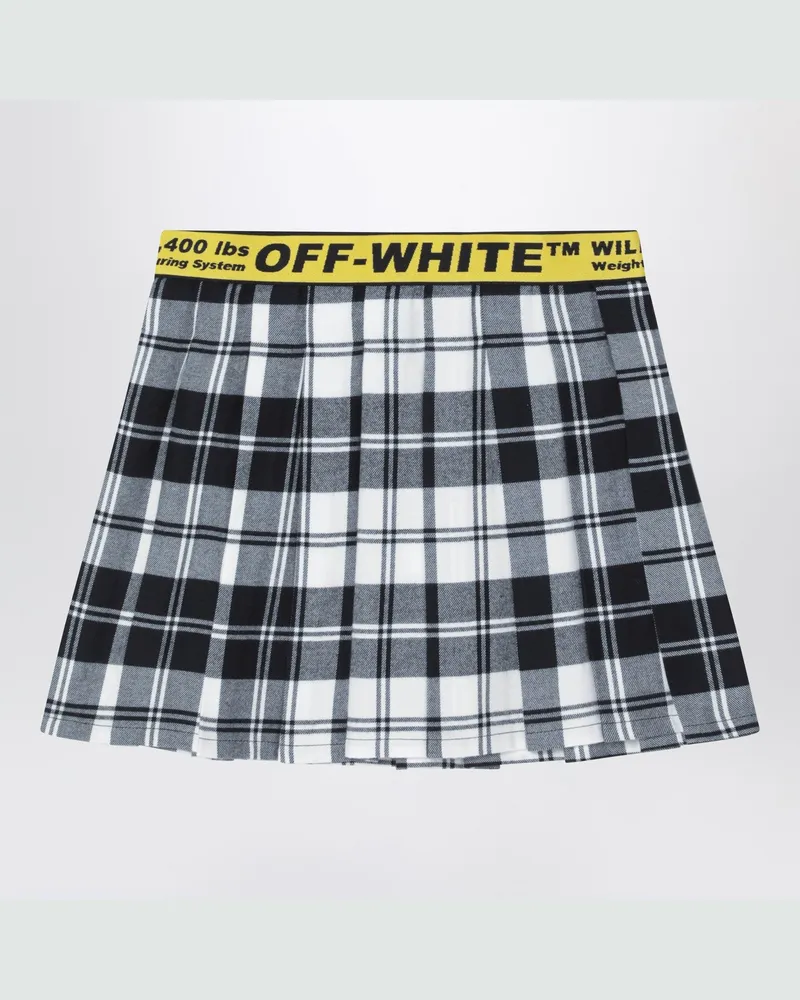 OFF-WHITE Diagonal karierter Flanellrock Black