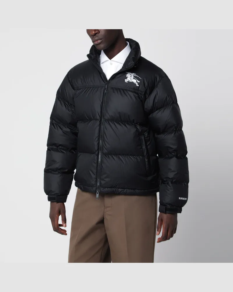 Burberry Highlands schwarze Nylon-Daunenjacke Black
