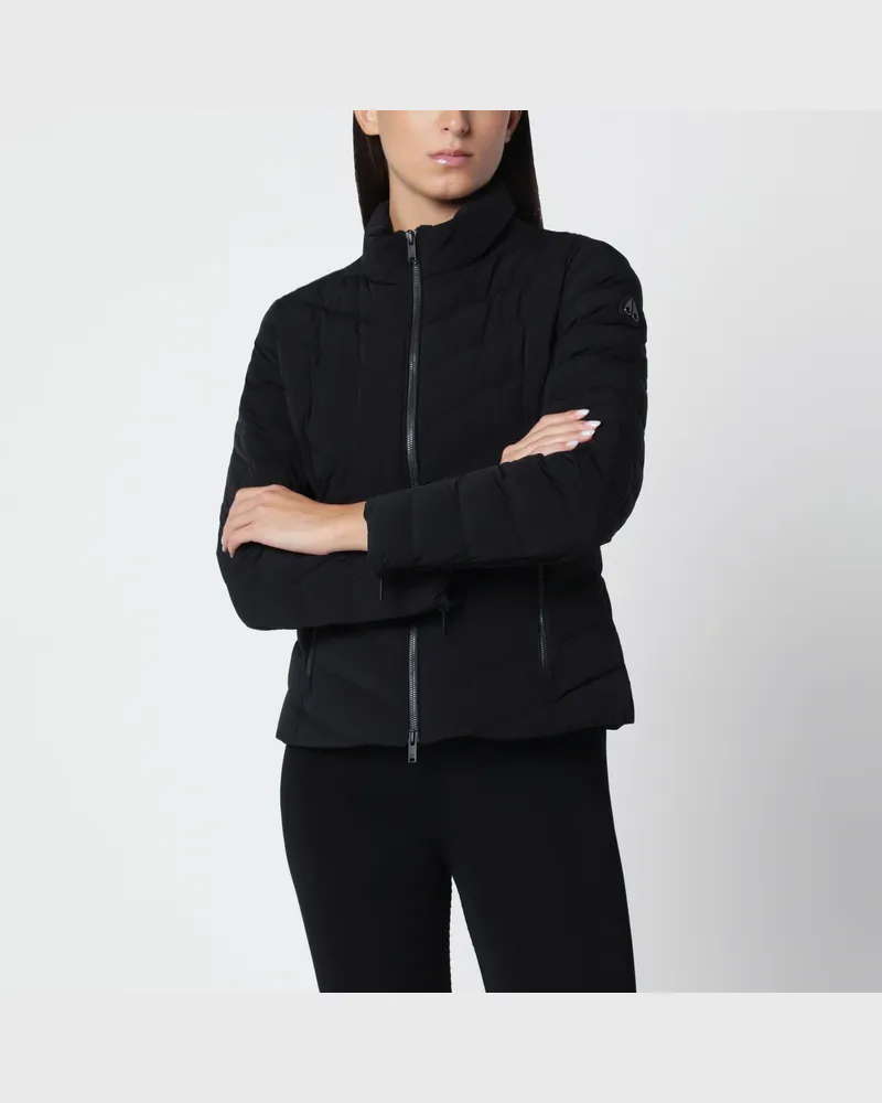Moose Knuckles Schwarze Elora wattierte Jacke aus Nylon Black
