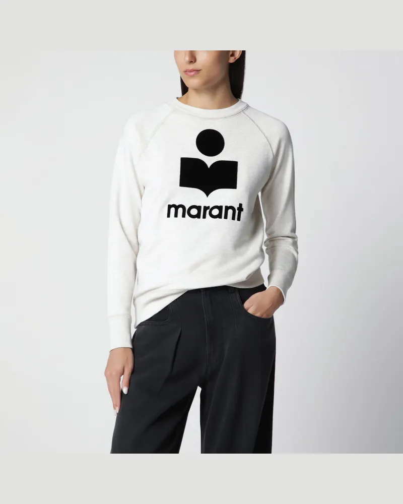 Isabel Marant Sweatshirt Millyny aus Baumwolle mit Logo in Ecru White