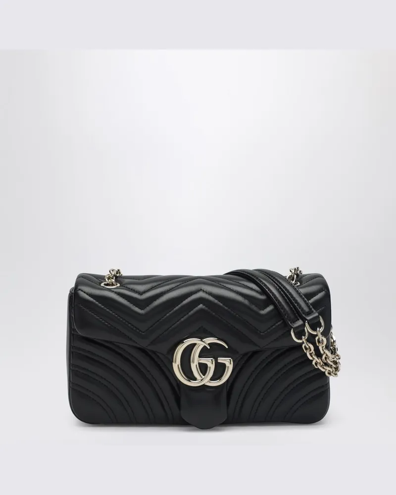 Gucci GG Marmont Schultertasche mittelgroß schwarz Schwarz