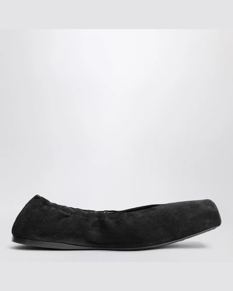 Alaïa Bimaterial-Ballerina mit eckiger Spitze in Braun Schwarz