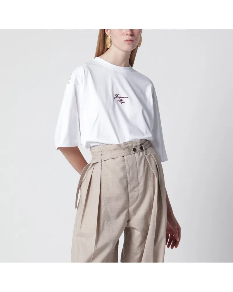 Jacquemus Weißes Bateau  Beach T-Shirt White