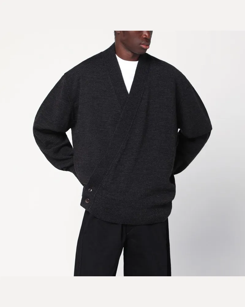 Christophe Lemaire Braune Alpaka-Wickelcardigan Braun