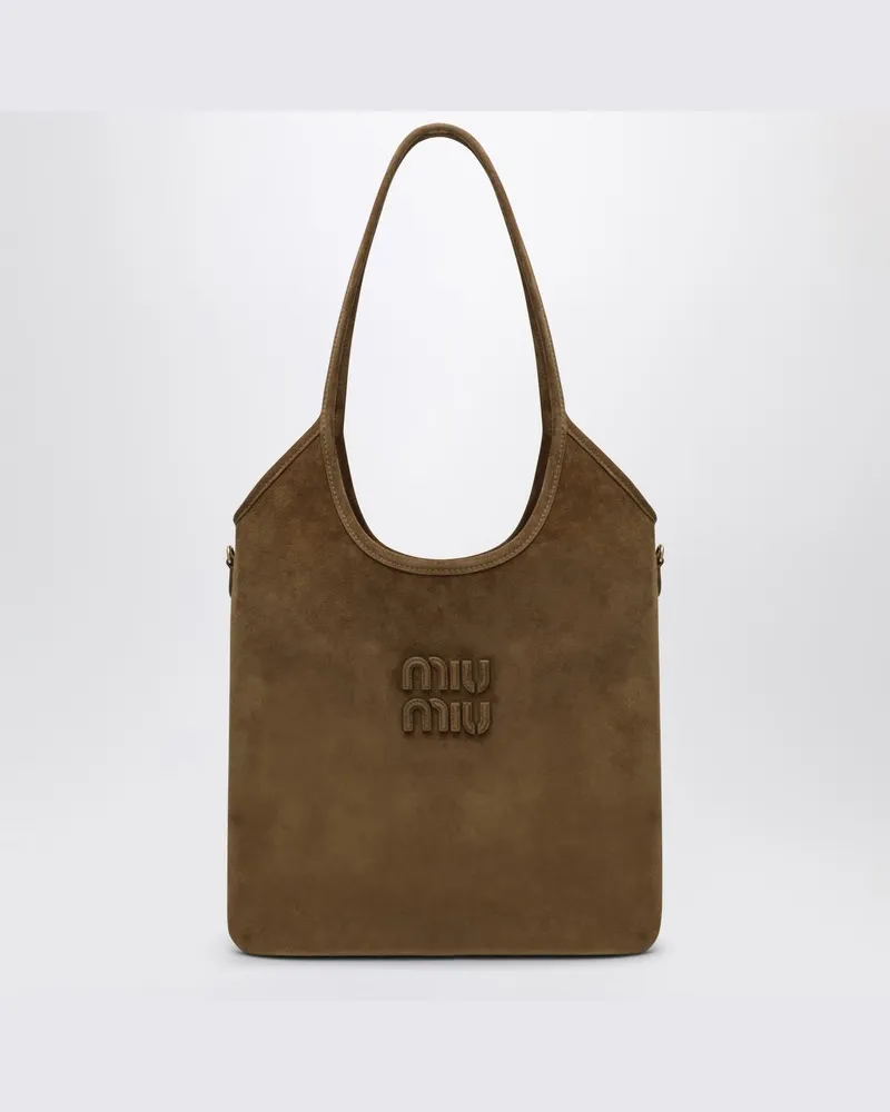 Miu Miu IVY Tasche aus olivgrünem Wildleder Grün